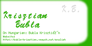 krisztian bubla business card